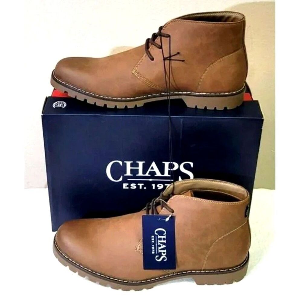 Size: 12 . Chukka Boots w/ Memory Foam . Chaps  New in Box